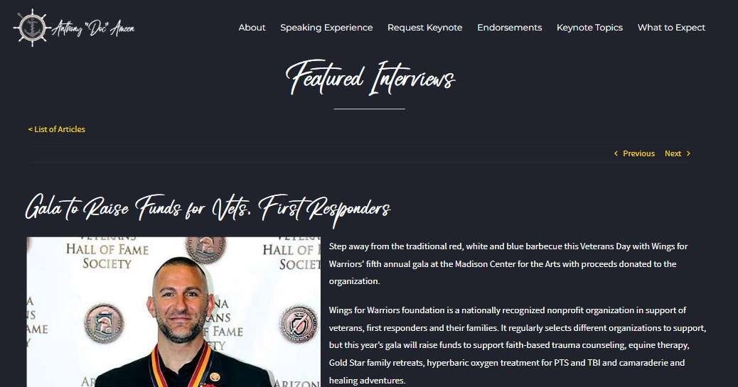 Gala to Raise Funds for Vets, First Responders
