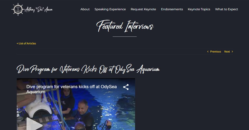 Dive Program for Veterans Kicks Off at OdySea Aquarium