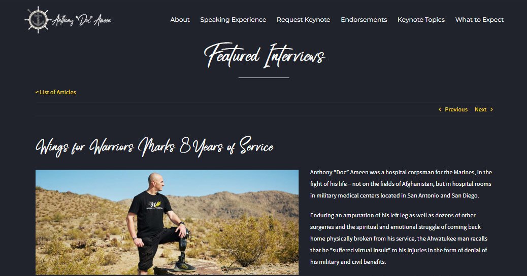 Wings for Warriors Marks 8 Years of Service